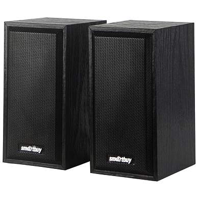 Колонки Smartbuy ONE, 2*3W, деревянный корпус, питание от USB, черный (арт. 321329)