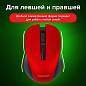 Мышь беспроводная с бесшумным кликом SONNEN V18, USB, 800/1200/1600 dpi, 4 кнопки, красная, 513516 (арт. 513516)