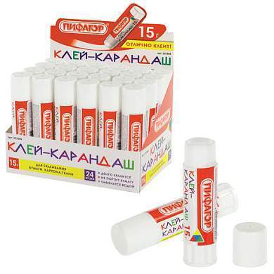 Клей-карандаш ПИФАГОР, 15 г, 227609 (арт. 227609)