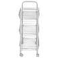 Этажерка (тележка) BOOMHOUSE (БУМХАУС) RC-003 3 яруса, на колесах, В62,5хШ42,5хГ25,5 см, металл, белая, 701456 (арт. 701456)