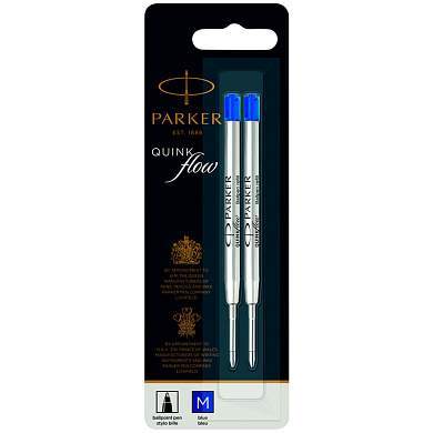 Стержень шариковый объемный Parker "QuinkFlow Ball Point" синий, 98мм, 1,0мм, метал. корпус, 2шт., блистер (арт. 326367)
