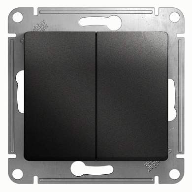 Schneider GLOSSA мех. выкл. СУ 2 кл. антрацит (пласт. осн.) GSL000751 (арт. 524386)