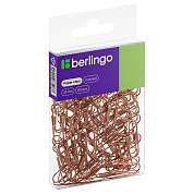 Скрепки 28мм, Berlingo, 100шт., цветные, ПВХ упак., европодвес, розовое золото (арт. 330192)
