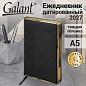 Ежедневник датированный 2027, А5, 148х218 мм, GALANT "Infinity Gold", под кожу, черный, 118066 (арт. 118066)