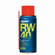 Смазка универсальная RW-40 (аналог WD-40) 100 мл, аэрозоль с трубочкой, RUNWAY, RW6094 (арт. 608430)