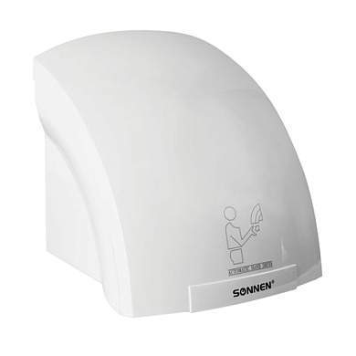 Сушилка для рук SONNEN HD-688, 2000 Вт, пластиковый корпус, белая, 604192 (арт. 604192)