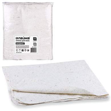 Тряпки для мытья пола ХПП, 80х100 см, КОМПЛЕКТ 20 шт., 190 г/м2, 80% хлопок, 20% полиэфир, бюджет LAIMA, КВ, 600842 (арт. 600842)