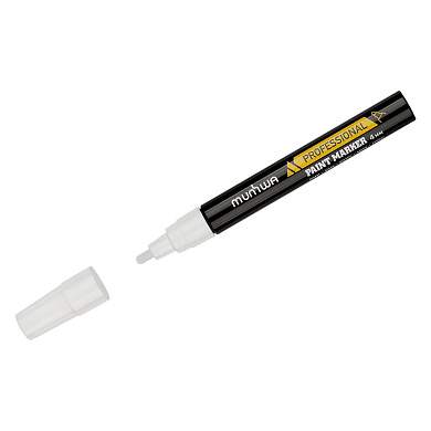 Маркер-краска MunHwa "Professional Paint Marker" белая, 4мм, нитро-основа (арт. 377881)