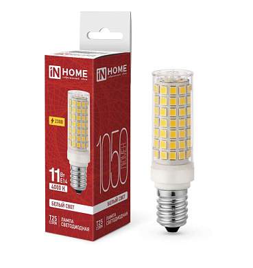 ASD/InHome лампа светодиодн. LED-T25-CORN E14 11W(1050lm) 4000K 4K 70x16 кукуруза (для холод, шв.машин)0378 (арт. 935976)