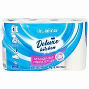 Полотенца бумажные 3-х слойные, 4 рулона по 11 м (отрыв 1/2 листа), LAIMA Deluxe, 100% целлюлоза, 115400 (арт. 115400)