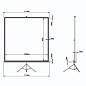 Экран проекционный на треноге (200х200 см), матовый, 1:1, BRAUBERG "TRIPOD", 236731 (арт. 236731)