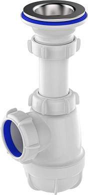 Aquant Сифон для умывальника 1 1/4''х40 с метал.решеткой, S1000-18-MR (арт. 876404)