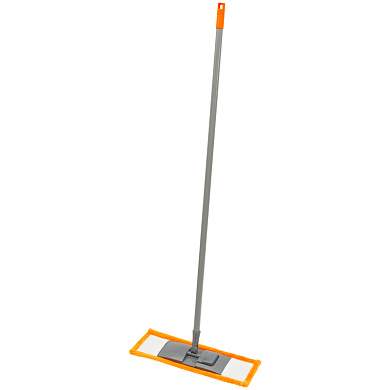 Швабра OfficeClean Professional, ручка 110см, пласт. флаун. 40см, насадка МОП микрофибра (карманы) (арт. 303072)