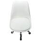 Кресло стул BRABIX "Eames MG-310 CH", хром, пластик белый, экокожа белая, 532923 (арт. 532923)