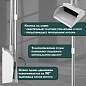Совок для мусора + щётка на телескопических рукоятках 59-93 см, бело-серый, LAIMA, 608952 (арт. 608952)