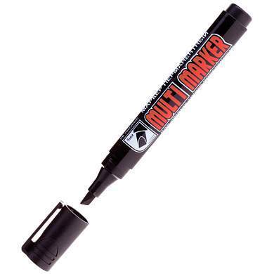 Маркер перманентный Crown "Multi Marker Chisel" черный, скошенный, 5мм (арт. 207895)