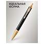 Ручка шариковая Parker "IM Premium Black/Gold GT" синяя, 1,0мм, кнопочн., подарочная упаковка (арт. 246616)