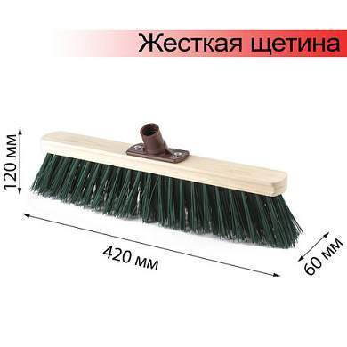 Щетка для уборки техническая, ширина 40 см, жесткая щетина 8 см, дерево, еврорезьба, LAIMA EXPERT, 605373 (арт. 605373)