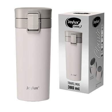 Термокружка 380 мл JOYLUX (ДЖОЙЛЮКС) CLASSIC, нержавеющая сталь SUS304, белый матовый, 700271 (арт. 700271)