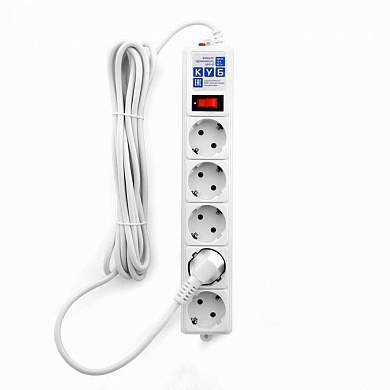 Power Cube (КУБ) Классик сет. удл.-фильтр ПВС 3х0.75 5 роз. 5 м 10А БЕЛЫЙ (РФ) SPG-B-15-WHITE (арт. 59148)