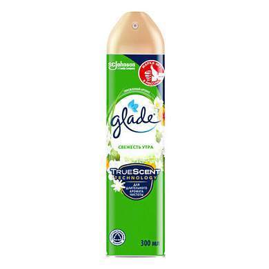 Освежитель воздуха аэрозольный 300 мл, GLADE "Свежесть утра" (арт. 602163)