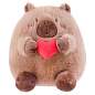 Игрушка мягкая "Капибара с сердечком", 20 см, цвет коричневый, WOOZOO (ВУЗУ), 666784 (арт. 666784)