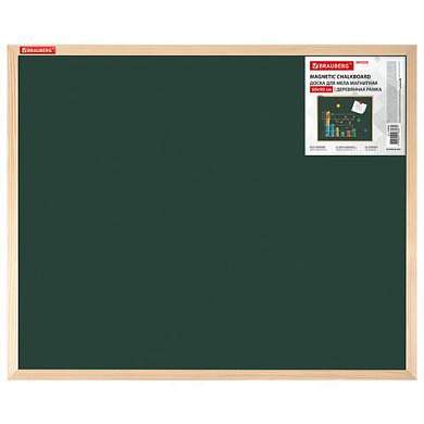 Доска для мела магнитная 60х90 см, зеленая, деревянная рамка, BRAUBERG Standard, 238800 (арт. 238800)
