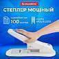 Степлер МОЩНЫЙ №24/6-23/15 BRAUBERG "Heavy duty PRO", до 100 листов, эргономичный, серо-синий, 227661 (арт. 227661)