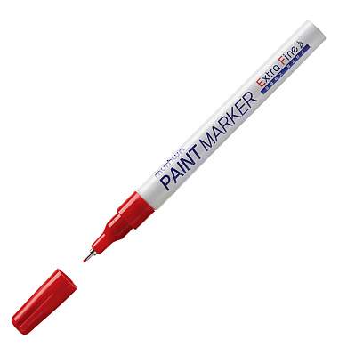 Маркер-краска MunHwa "Extra Fine Paint Marker" красная,1мм, нитро-основа (арт. 260036)