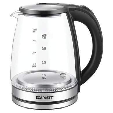 Чайник SCARLETT SC-EK27G103, 1,8л, 1800Вт, закрытый нагревательный элемент, стекло, ч (арт. 458304)
