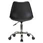Кресло стул BRABIX "Eames MG-310 CH", хром, пластик черный, экокожа черная, 532925 (арт. 532925)