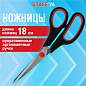 Ножницы 180 мм, бюджет, резиновые вставки, черно-красные, STAFF ECO, 238944 (арт. 238944)