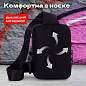 Сумка на плечо HEIKKI BLASTER (ХЕЙКИ) с карманом, черная, 20х14х5 см, 272634 (арт. 272634)