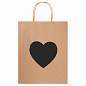 Пакет подарочный КОМПЛЕКТ 7 шт., 26x13x32 см, скретч-слой + стилус, "Heart on Kraft", ЗОЛОТАЯ СКАЗКА, 591971 (арт. 591971)