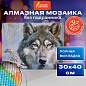 Картина стразами (алмазная мозаика) 30х40 см, ОСТРОВ СОКРОВИЩ "Волк", без подрамника, 662565 (арт. 662565)