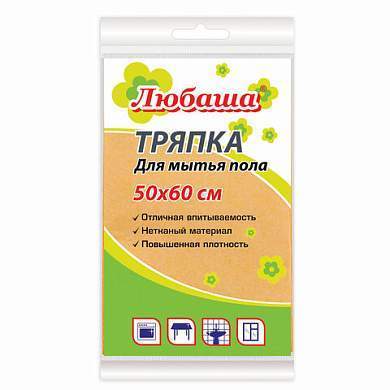 Тряпка ВИСКОЗНАЯ универсальная STANDART, 50х60 см, 120 г/м2, оранжевая, ЛЮБАША, К4118, 605498 (арт. 605498)