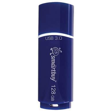 Флеш-диск 128 GB, SMARTBUY Crown, USB 3.0, синий, SB128GBCRW-Bl (арт. 512791)