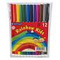 Фломастеры 12 ЦВЕТОВ CENTROPEN "Rainbow Kids", круглые, смываемые, вентилируемый колпачок, 7550/12ET, 775501202 (арт. 151180)