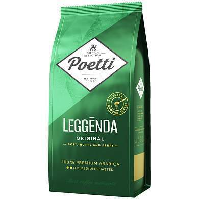 Кофе молотый Poetti "Leggenda Original", вакуумный пакет, 250г (арт. 351426)
