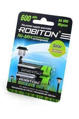 Ак-Р Robiton Solar 600Mhaa-2 R6 600Mah Ni-Mh Bl2, 13905 (арт. 602443)