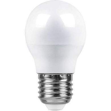Feron шар G45 E27 9W(800lm) 2700K 2K матовая 82x45, LB-550 25804 (арт. 619949)
