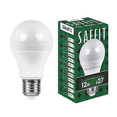 Saffit ЛОН А60 E27 12W(1100Lm) 2700K 2K матовая 112x60  SBA6012 55007 (арт. 619328)