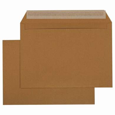 Конверты С4 (229х324 мм) КРАФТ, отрывная лента, 100 г/м2, КОМПЛЕКТ 250 шт., 122135 (арт. 112175)