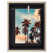 Рамка из МДФ BRAUBERG LOFT BLACK BOX, фото 13х18 см, с прищепкой, 20х25 см, 391290 (арт. 391290)