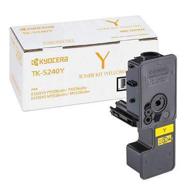 Тонер-картридж KYOCERA (TK-5240Y) P5026cdn/w/M5526cdn/w, ресурс 3000 стр., цвет желтый, оригинальный, 1T02R7ANL0 (арт. 320846)