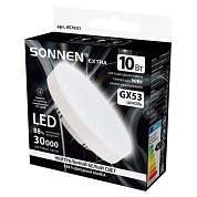 Лампа светодиодная SONNEN EXTRA, 10 (90) Вт, GX53, таблетка, нейтральный белый, 30000 ч, LED 10W-4000-GX53, 457931 (арт. 457931)
