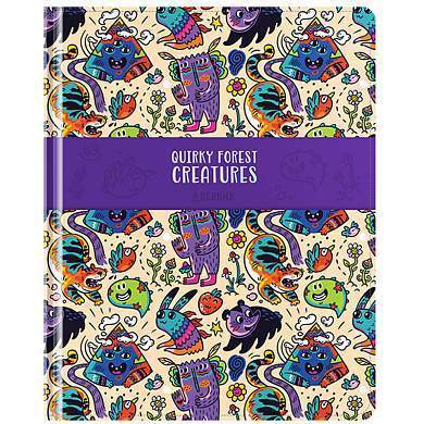 Дневник 1-11 кл. 48л. (твердый) Greenwich Line "Creatures", иск кожа, печать, комбинация материалов, тиснение, тиснение фольгой, тон. блок, ляссе (арт. 336118)