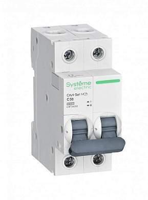 Systeme electric City9 Автоматический выкл. 2P 50А 4,5кА х-ка C C9F34250 (арт. 853872)