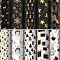 Бумага упаковочная новогодняя "Black.Gold.White", 70х100 см, 10 дизайнов ассорти, ЗОЛОТАЯ СКАЗКА, 592052 (арт. 592052)
