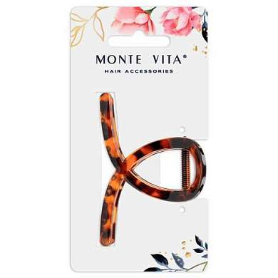 Краб для волос 8 см, глянцевый, черепаховый, MONTE VITA, 457008 (арт. 457008)
